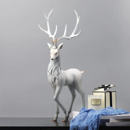 DecorBites™ Deer Sculpture: High-End Resin Elk Figurine for Luxury Home Decor