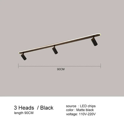 أضواء سقف LED سوداء من DecorBites™ لغرفة المعيشة والمطبخ وديكور غرفة النوم