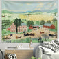 Decobites Pastoral Tapestry: Scenic Wall Decoration for Bedroom, Dormitory & Healing Spaces