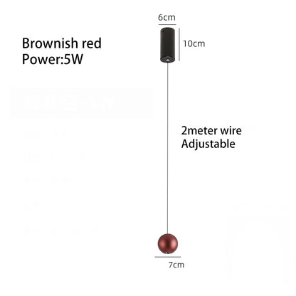 DecorBites™ LED Aluminum Ball Pendant Light: Minimalist Nordic Chandelier for Bedroom Decor