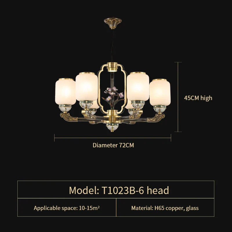 DecorBites™ Chinese Jade Chandelier | Modern Duplex Villa Lighting