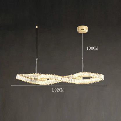 DecorBites™ Crystal Chandelier: Modern Hanging Pendant Light Fixture for Dining and Living Room