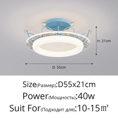 DecorBites™ Kids' Room Ceiling Light in Gold Pink Blue for Bedroom and Living Room