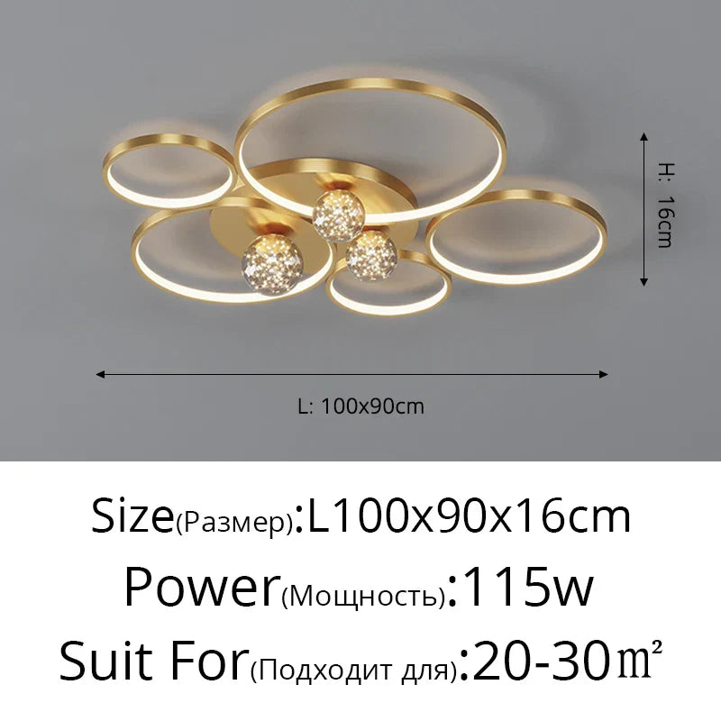 Lámpara de techo DecorBites™ Gypsophila: Lámpara de techo moderna para sala de estar, dormitorio, hogar.