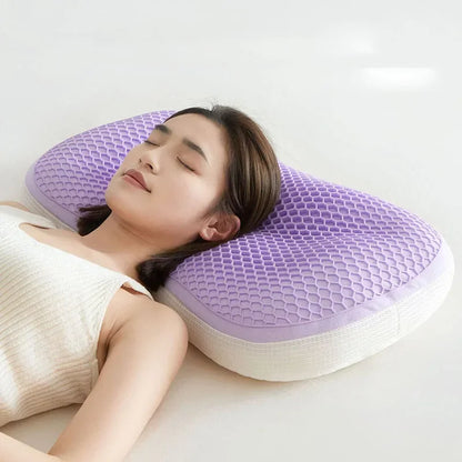 Decobites Summer Honeycomb Cooling Pillow with Soft Warm Side & Ice Silk Pillowcase