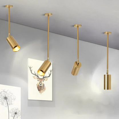 DecorBites™ Gold Long Arm Ceiling Pendant with Rotating LED Spotlights