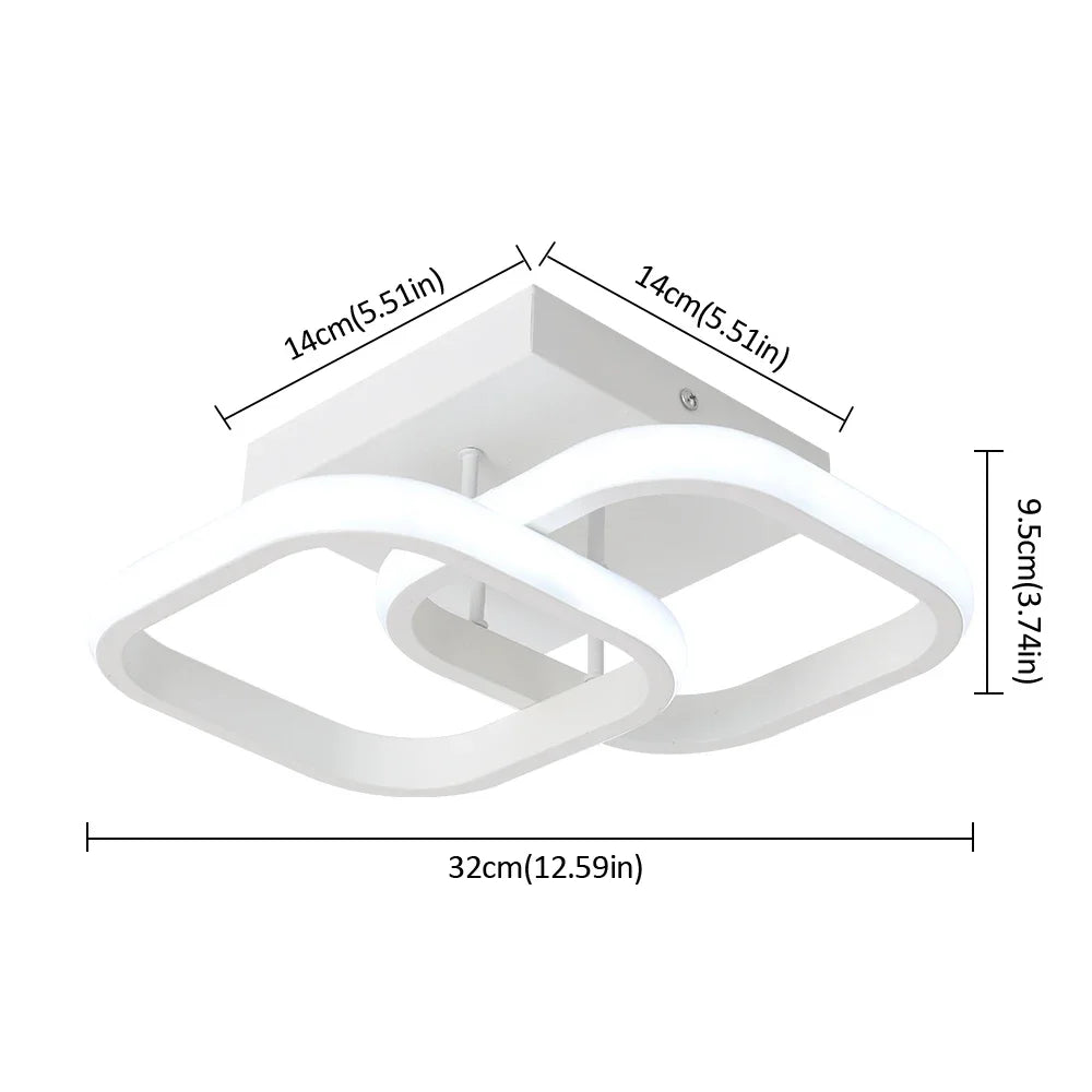 DecorBites™ Acrylic LED Ceiling Lamp: Modern Home Decor Lighting for Bedroom, Corridor, Balcony