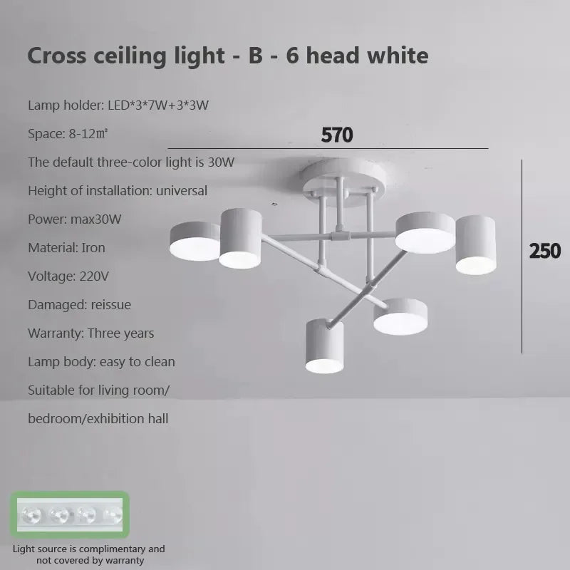 Gold Modern Ceiling Light Black-Gold Tricolor