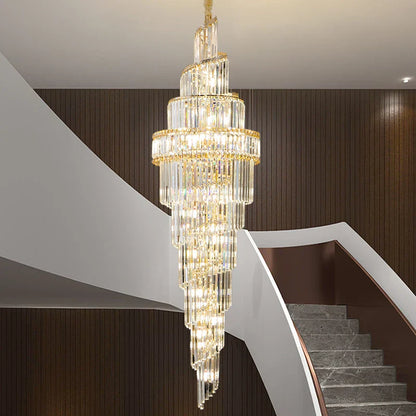 DecorBites™ Crystal Hollow Chandelier LED Light for Modern Luxury Living Room Loft