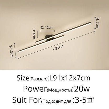 DecorBites™ LED Strip Chandelier Modern Creative Ceiling Lamp for Aisle Corridor Balcony Lighting