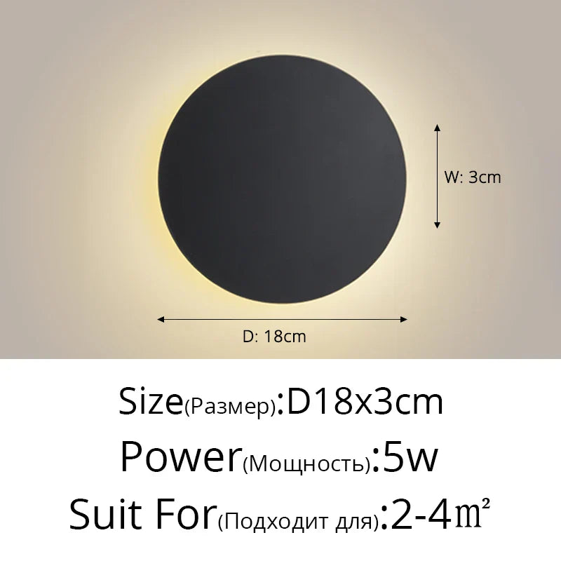 DecorBites™ LED Round Touch Wall Lamps for Bedroom & Aisle Decor