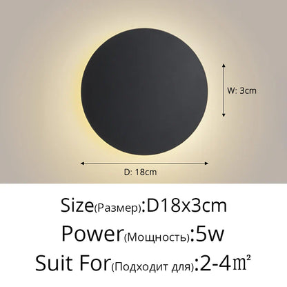 DecorBites™ LED Round Touch Wall Lamps for Bedroom & Aisle Decor