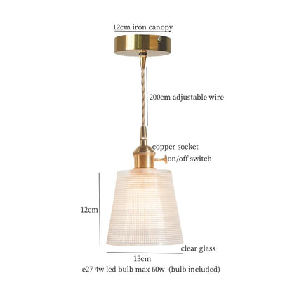 DecorBites™ Green Glass LED Pendant Light Fixture - Modern Nordic Hanging Lamp