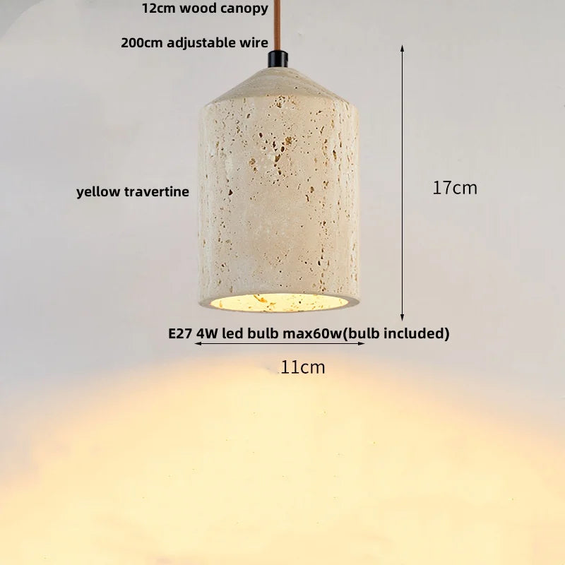 Wood Cement Pendant Light