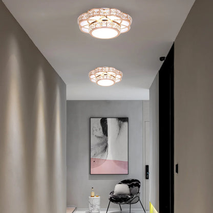 Lámpara de techo tipo araña LED de cristal DecorBites™, moderna y elegante, para decoración de interiores.
