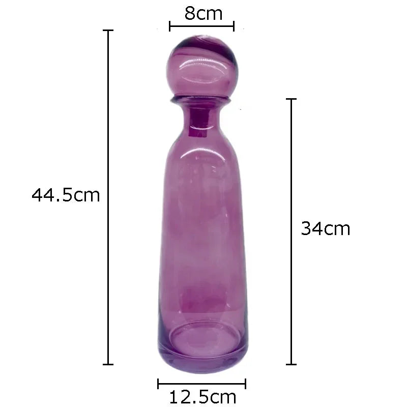 DecorBites™ Amber Glass Vase Hydroponics Desk Decoration Modern Home Decor