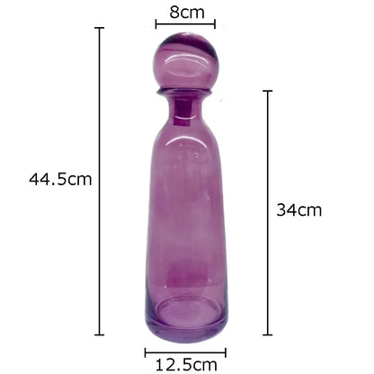 DecorBites™ Amber Glass Vase Hydroponics Desk Decoration Modern Home Decor