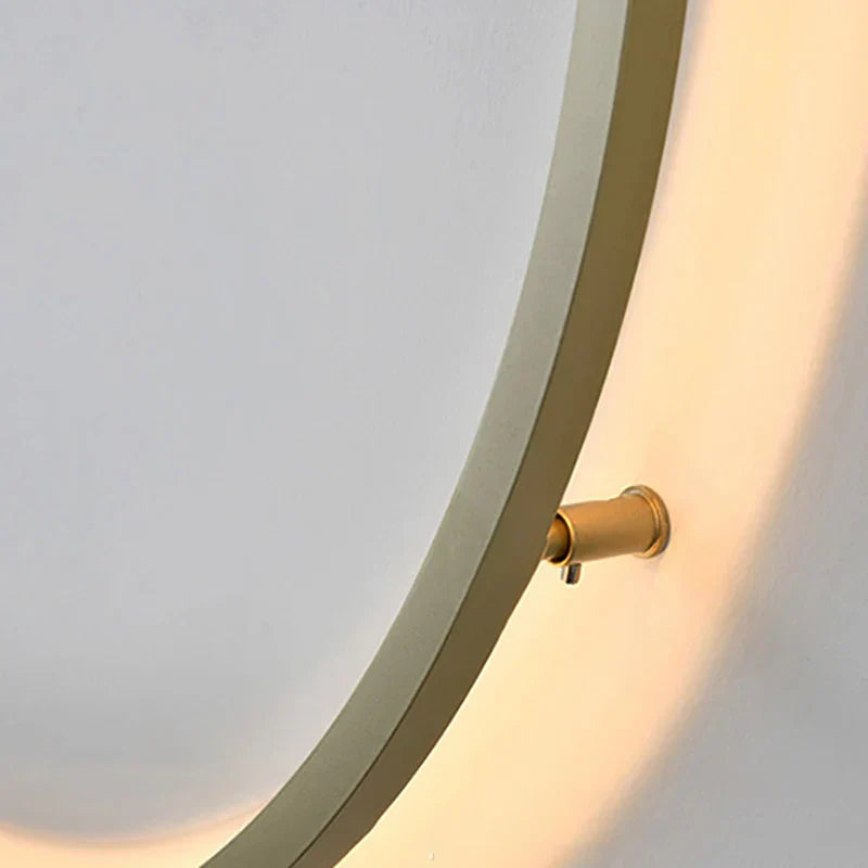 DecorBites™ Dimmable Black Gold Aluminium Ring Wall Lamp for Elegant Lighting