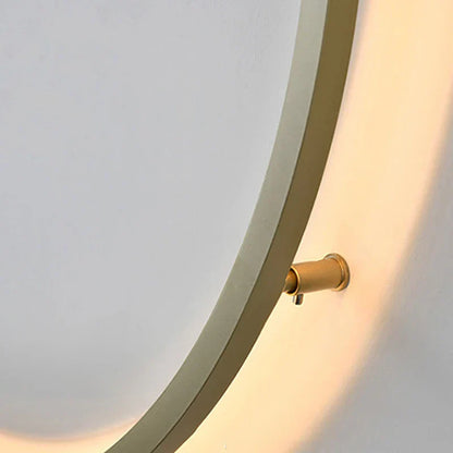 DecorBites™ Dimmable Black Gold Aluminium Ring Wall Lamp for Elegant Lighting