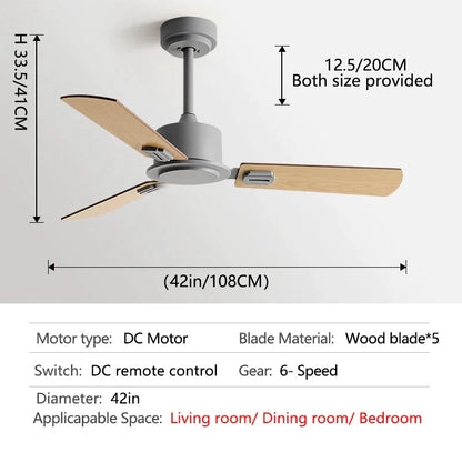 DecorBites™ 56" Industrial Style Black Ceiling Fan with Remote Control for Indoor Rooms