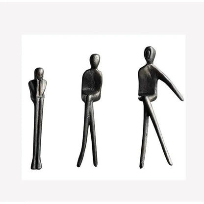 DecorBites™ Gold Plated Figure Sculpture Set | Abstract Desk Decoration | Character Statue