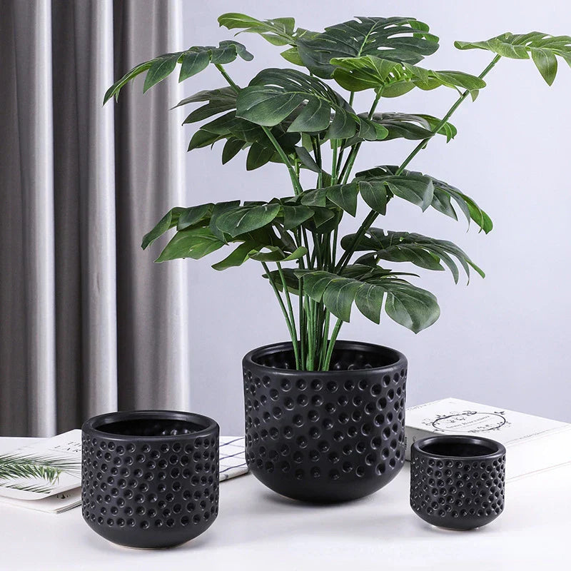 Macetas de Cerámica Dorada Decorbites™ Flor Suculenta Vaso Terrario Macetas para Plantas Decoración Hogar Balcón