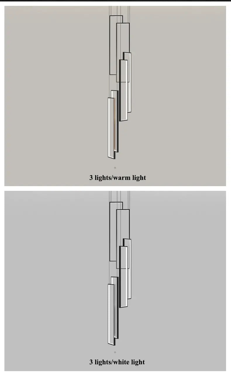 DecorBites™ Rectangular LED Chandelier for Modern Living Spaces