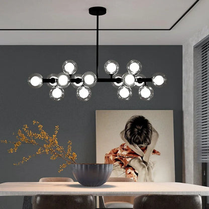 Lámpara colgante moderna DecorBites™ con bola de cristal y luz LED para decoración del hogar