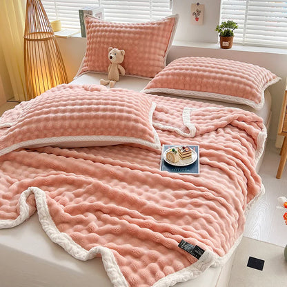 Manta DecorBites™ de imitación de piel de conejo, suave y acogedora, para sofá y cama, 200 x 230 cm