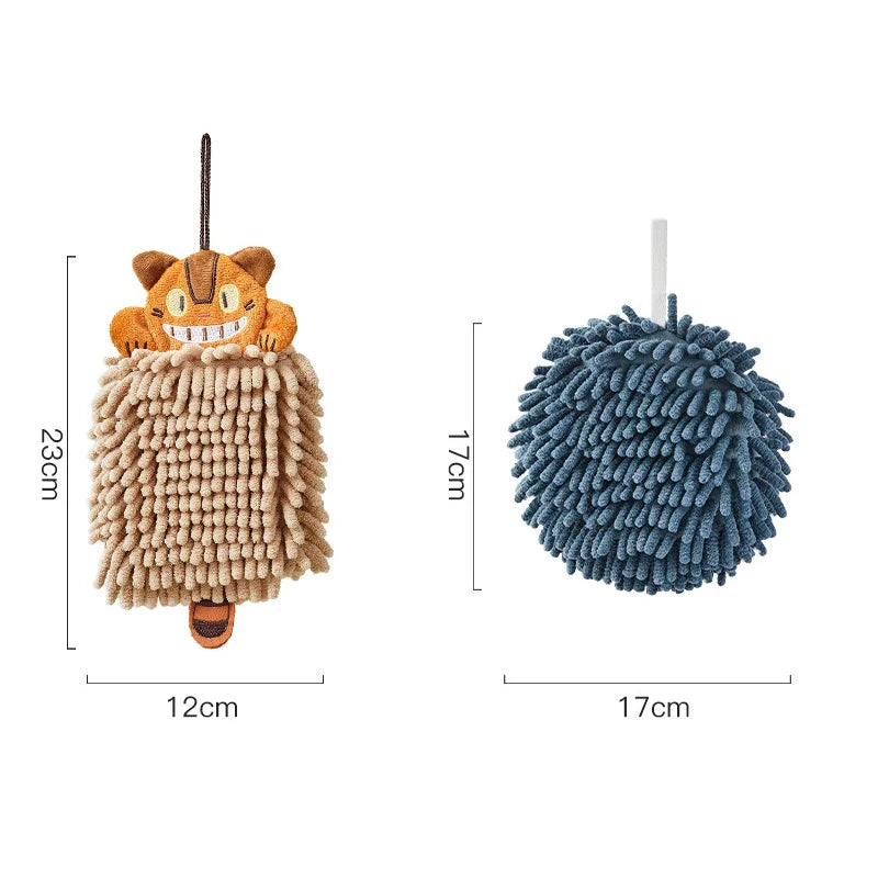 DecorBites™ Cat Kitchen Hand Towel Microfiber Chenille Super Absorbent Quick-dry Home Towel