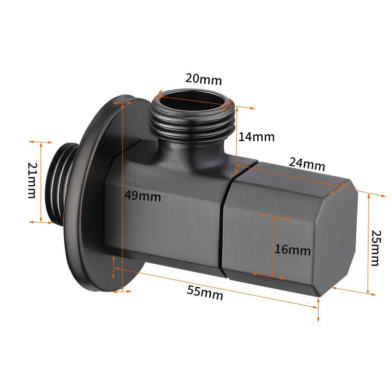 DecorBites™ Brushed Gold Corner Valve Water Control for Bathroom Taps