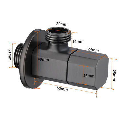 DecorBites™ Brushed Gold Corner Valve Water Control for Bathroom Taps