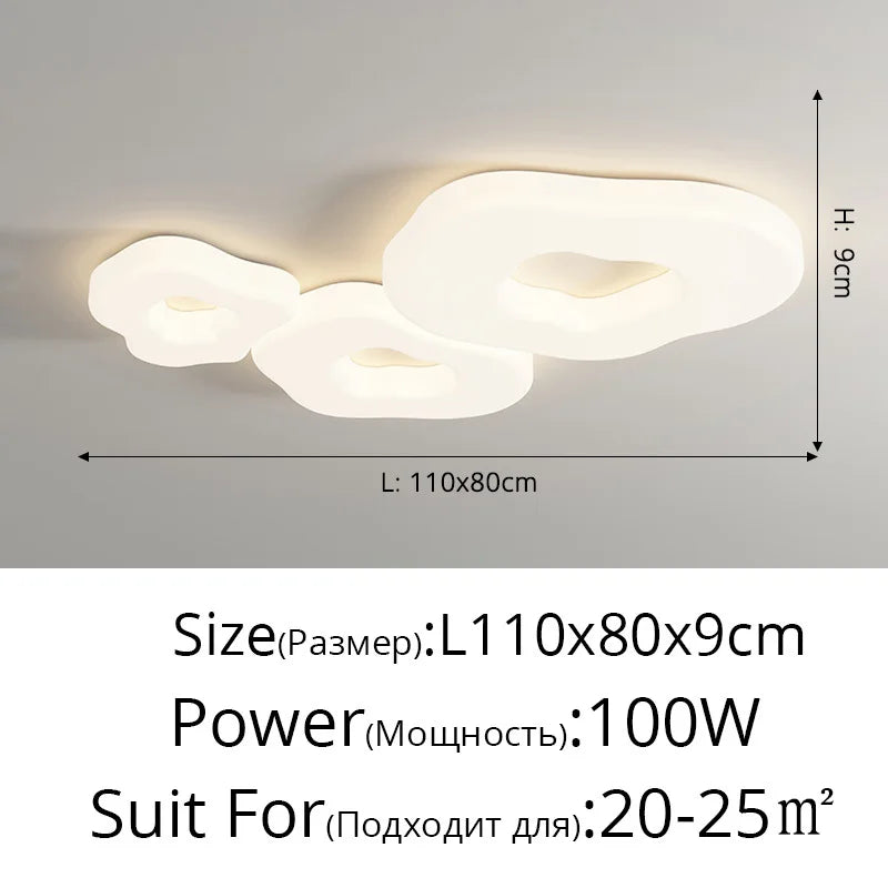 DecorBites™ Cloud Cookie LED Chandeliers Modern Minimalist Children's Room Bedroom Lamp