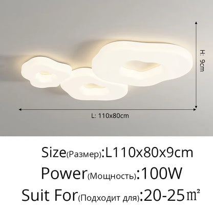 DecorBites™ Cloud Cookie LED Chandeliers Modern Minimalist Children's Room Bedroom Lamp