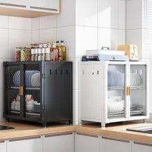 DecorBites™ Kitchen Cupboard Storage Rack with Dustproof Cover Organizing Dish Box