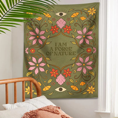 Decobites Wildflower Boho Tapestry Wall Hanging for Colorful Home Decor