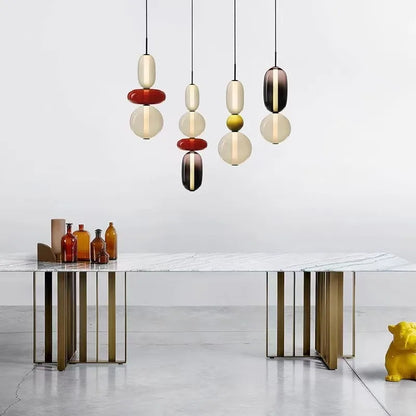 Nordic Colored Glass Pendant Light