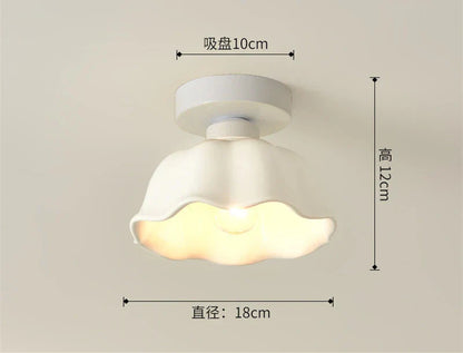 DecorBites™ Ceramic Glass Chandelier: Modern LED Ceiling Light for Living Room Aisle