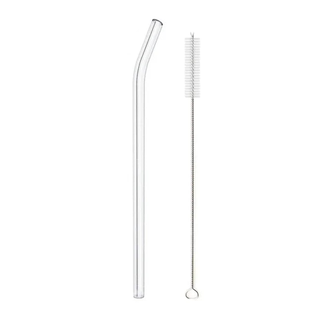 DecorBites™ Glass Straw Set for Smoothies Cocktails Bar - Reusable, High Borosilicate Straw