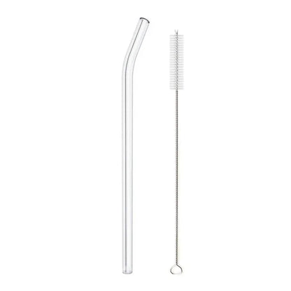 DecorBites™ Glass Straw Set for Smoothies Cocktails Bar - Reusable, High Borosilicate Straw