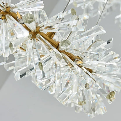 DecorBites™ Crystal Flower Chandelier: Luxury LED Ceiling Light for Home Decor, Living Room, Bedroom