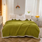 Decobites Rose Fleece Warm Blanket for Autumn Winter Beds - Thicken Imitation Lamb's Wool Blanket