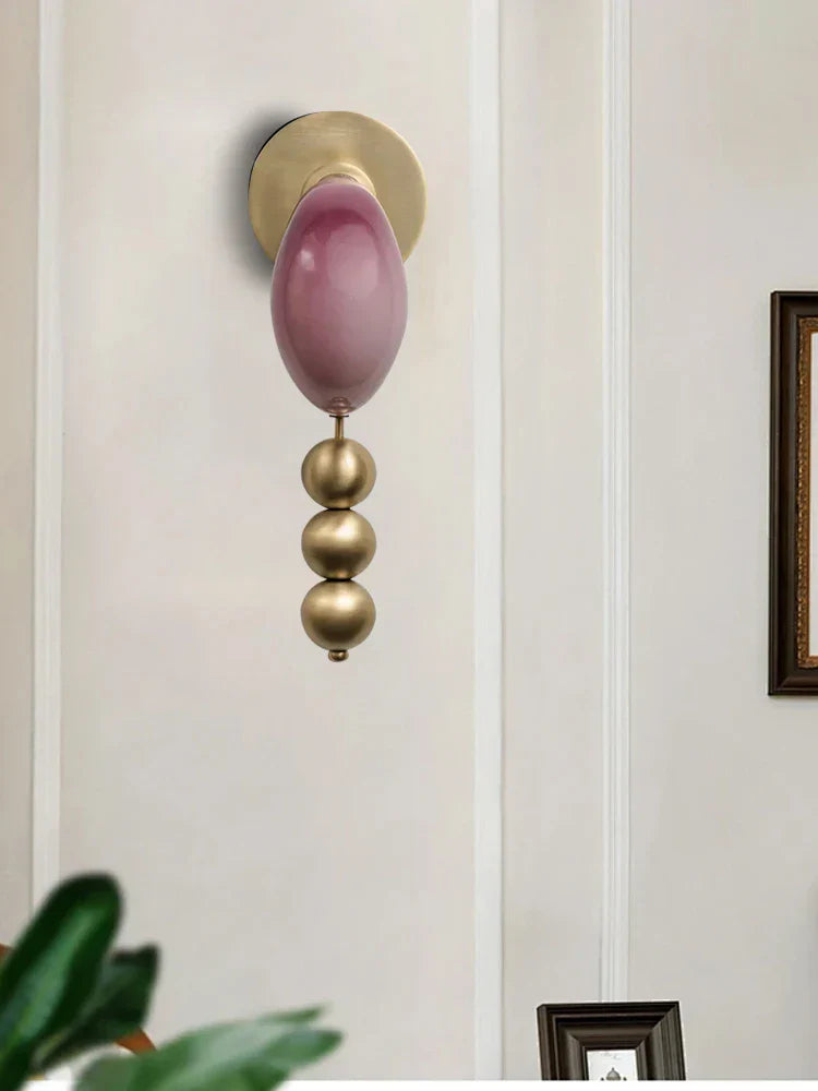 DecorBites™ Brass Curve Glass Wall Lamp Bedside Lamps Luxury Wall Mounted Lighting