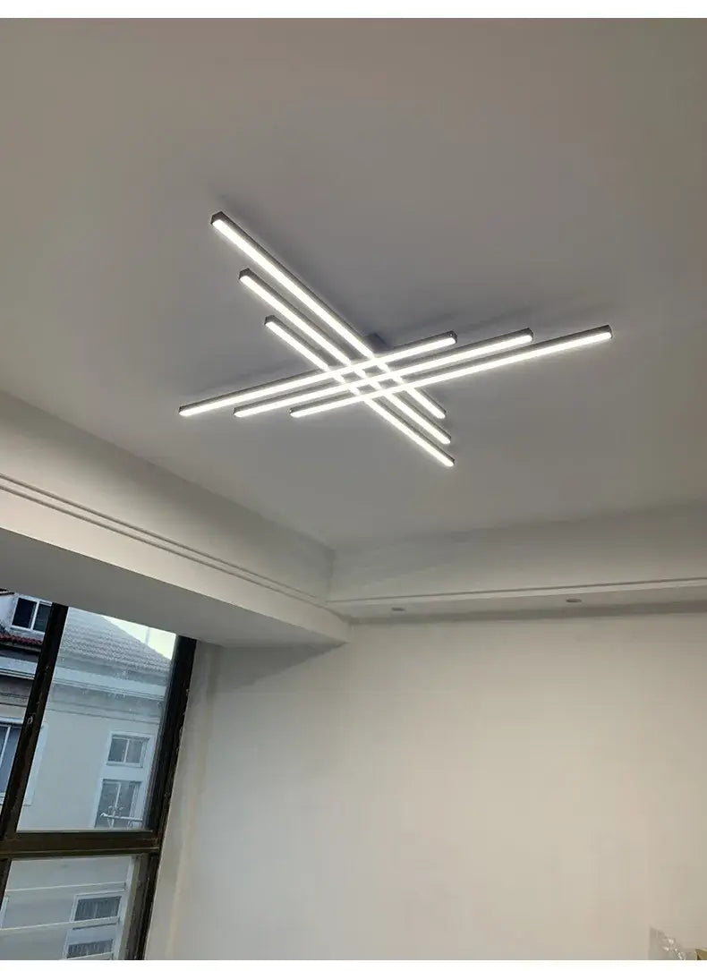DecorBites™ Modern Black LED Chandelier Lights for Bedroom and Living Room
