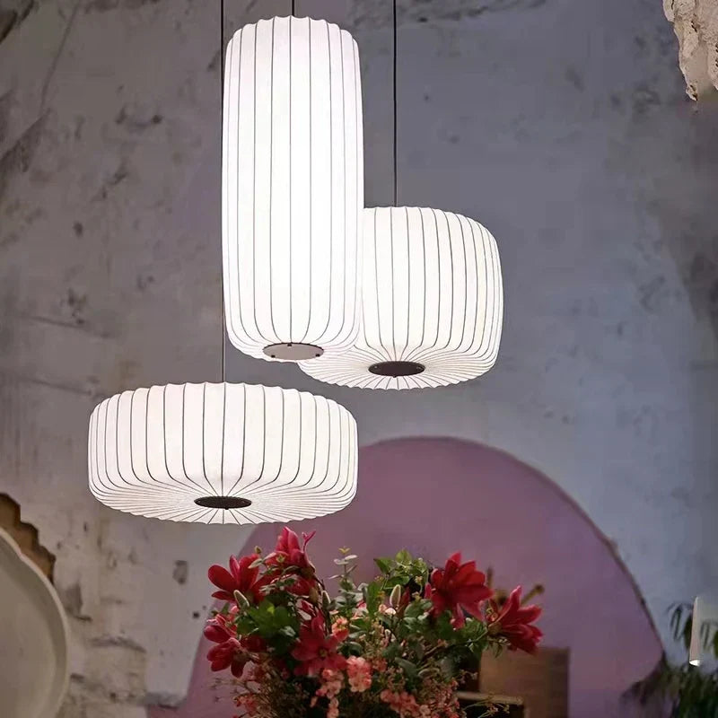 Decorbites™ Japanischer Stil Stoff-Hängelampe - Nordisches Design für Wohnzimmer und Restaurant