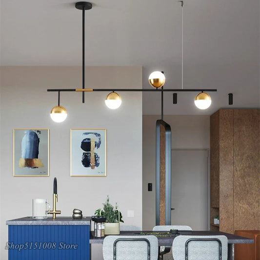 Lámpara colgante de bola de cristal DecorBites™ con luz LED moderna