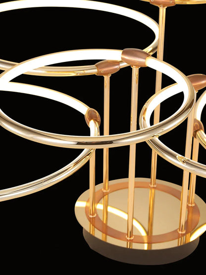 DecorBites™ Gold Luxury Ring Pendant Chandelier for Modern Villa and Home Decor