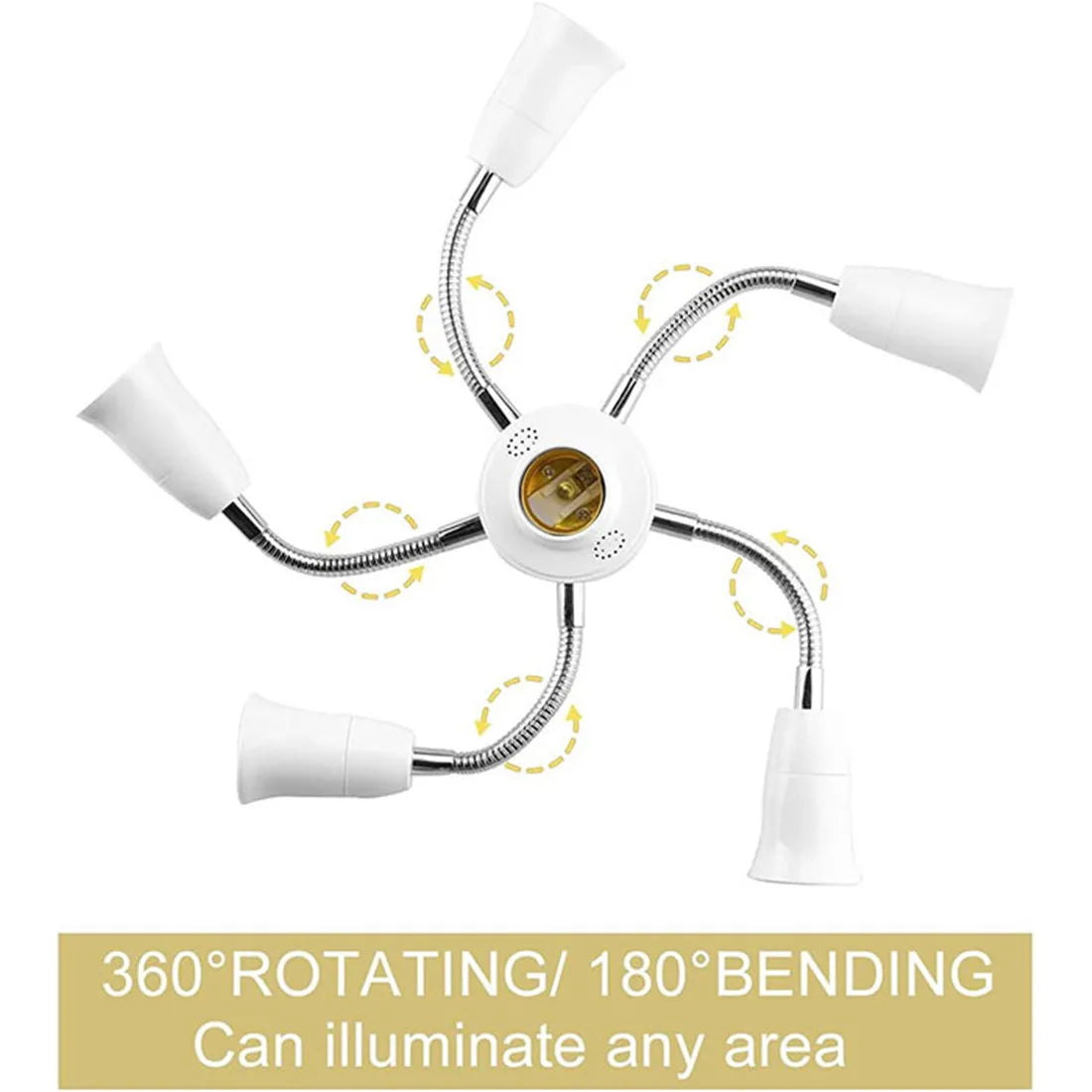 محول مأخذ توصيل الإضاءة DecorBites™ 6 في 1 E26 E27 لمصابيح LED