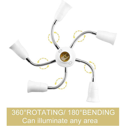 محول مأخذ توصيل الإضاءة DecorBites™ 6 في 1 E26 E27 لمصابيح LED
