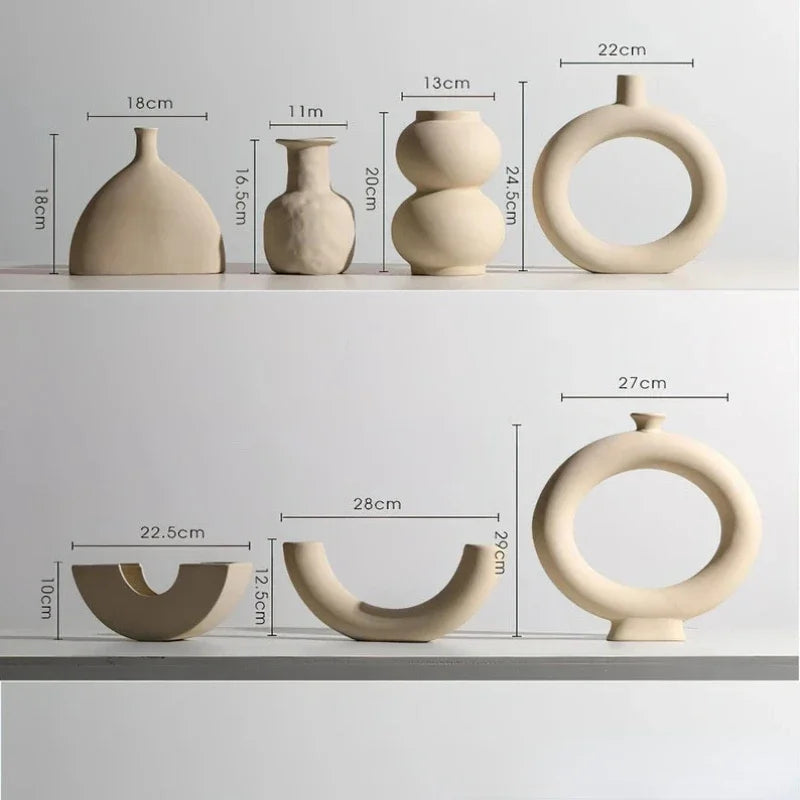 DecorBites™ Ceramic Art Vase: Modern, Simple, & Elegant Home Décor Ornaments for Living Room & Bedroom